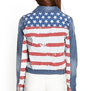 American flag denim jacket